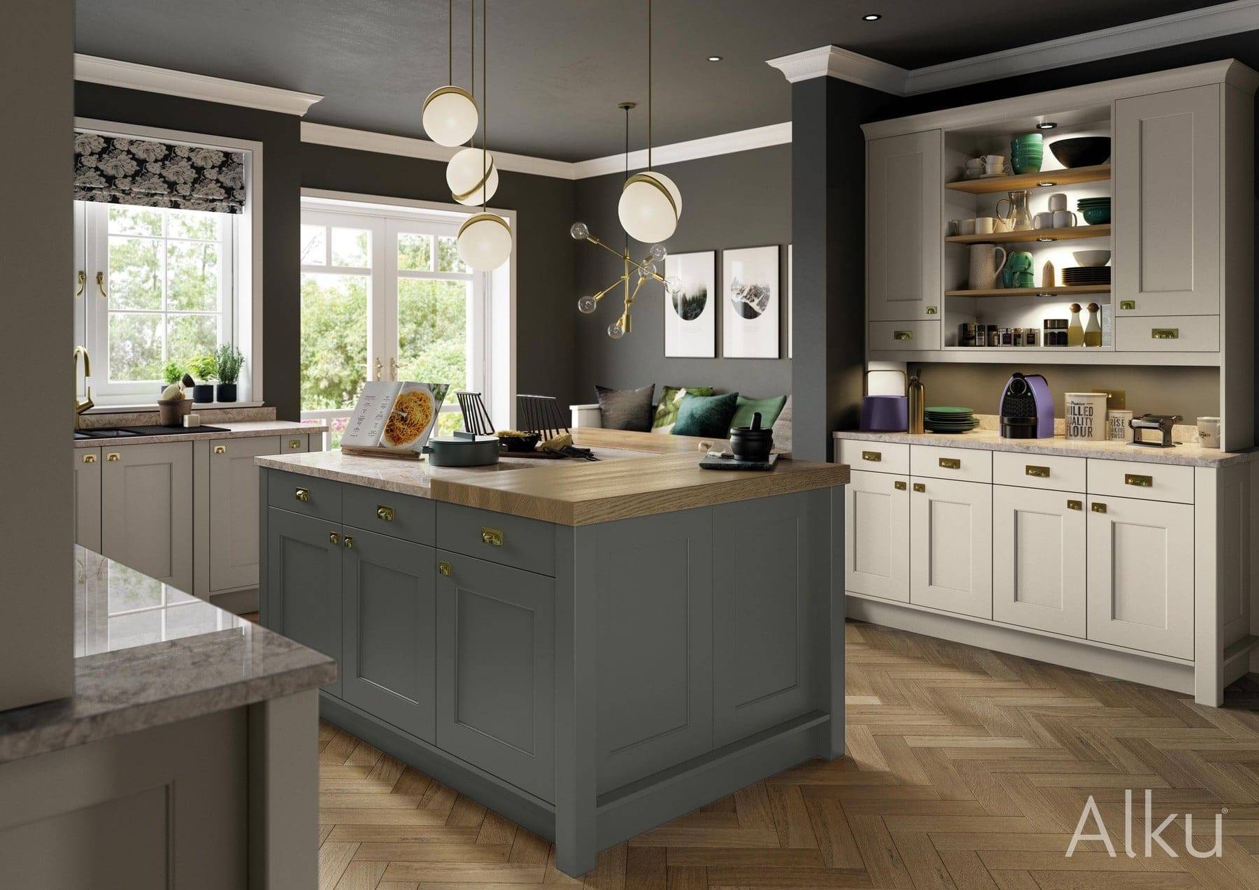 Alku Shaker Kitchen With Island | 3 Rooms Design, Congleton